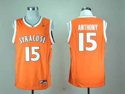 Maillot De Basket NCAA Nike Syracuse Orange Camerlo Anthony 15 Basketball Throwback Orange